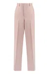 Gucci Elegant Wool Trousers With Iconic Motif
