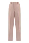 Gucci Elegant Wool Trousers With Iconic Motif