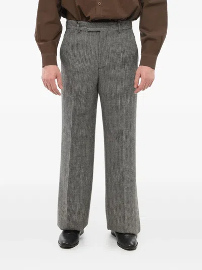 Gucci Wool Trousers In Black