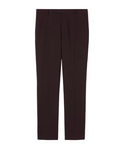 Gucci Wool Trousers In Brown