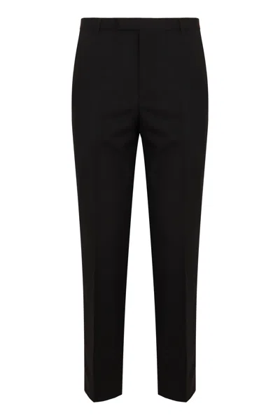 Gucci Wool Trousers With Back Welt Pockets In Black