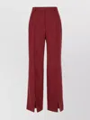 Gucci Wool Trousers With Front Pleats And Pockets In Burgundy