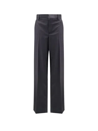 Gucci Wool Trousers With  Embroidery In Black