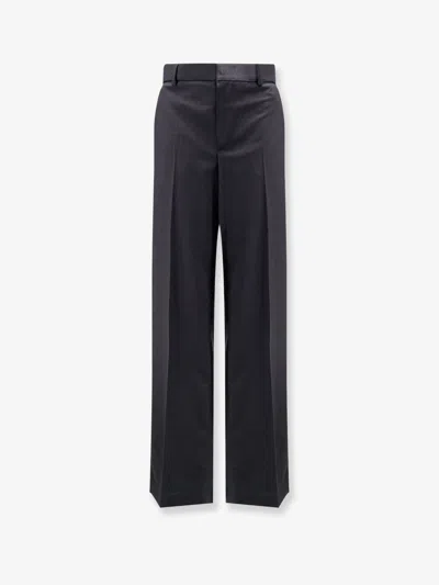 GUCCI WOOL TROUSERS WITH GUCCI EMBROIDERY