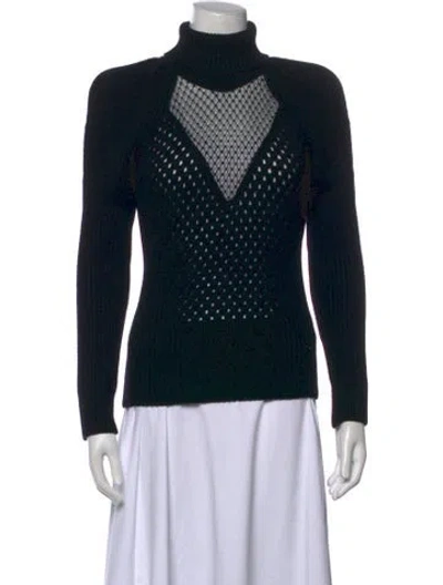 Pre-owned Gucci Wool Turtleneck Sweater In Black