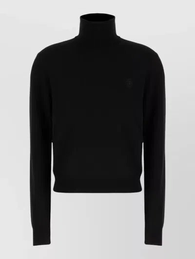 Gucci Wool Turtleneck Sweater Long Sleeves In Black