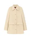 Gucci Wool Tweed Coat In Neutral