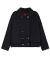 Gucci Wool Tweed Double-breasted Blazer In Black
