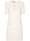 Gucci Women Wool Tweed Dress In Pink