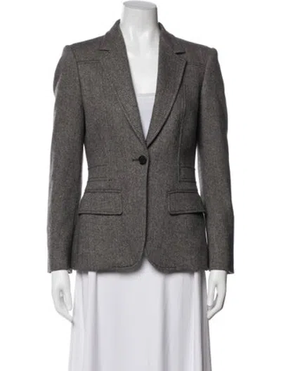 Pre-owned Gucci Wool Tweed Pattern Blazer In Neutrals
