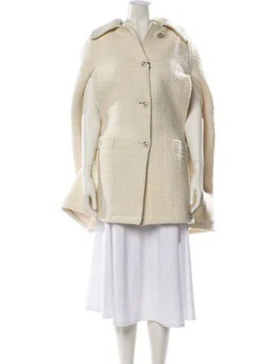 Pre-owned Gucci Wool Tweed Pattern Coat W/ Tags In Neutral