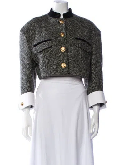 Pre-owned Gucci Wool Tweed Pattern Evening Jacket W/ Tags In Multi
