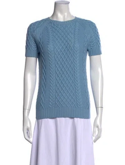Pre-owned Gucci Wool Tweed Pattern Sweater In Blue