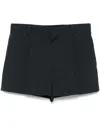 Gucci Grey Shorts With Tonal Logo Lettering Embroidery On The Front In Wool Man In Gray