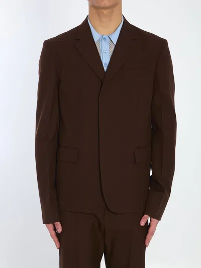 GUCCI GUCCI WOOL TWILL SINGLE-BREASTED JACKET