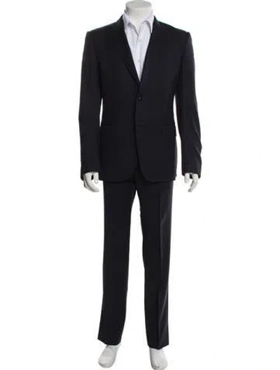 Pre-owned Gucci Wool Two-piece Suit In Blue
