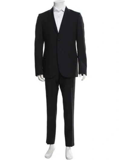 Pre-owned Gucci Wool Two-piece Suit In Blue