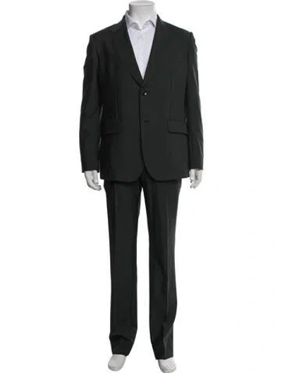 Pre-owned Gucci Wool Two-piece Suit In Gray