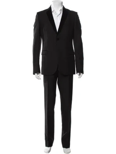 Pre-owned Gucci Wool Two-piece Suit Vest In Black