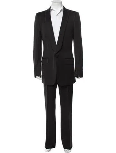 Pre-owned Gucci Wool Two-piece Suit Vest In Black