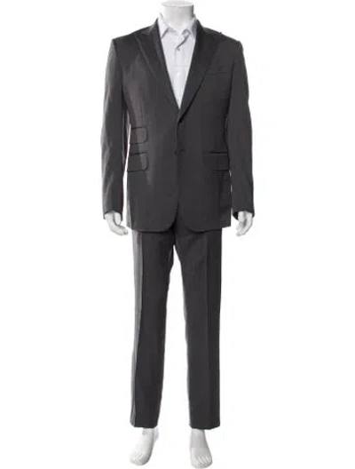 Pre-owned Gucci Wool Two-piece Suit Vest In Gray