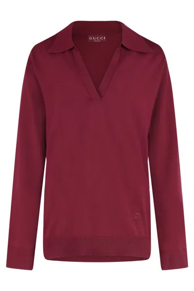 GUCCI GUCCI WOOL V-NECK SWEATER