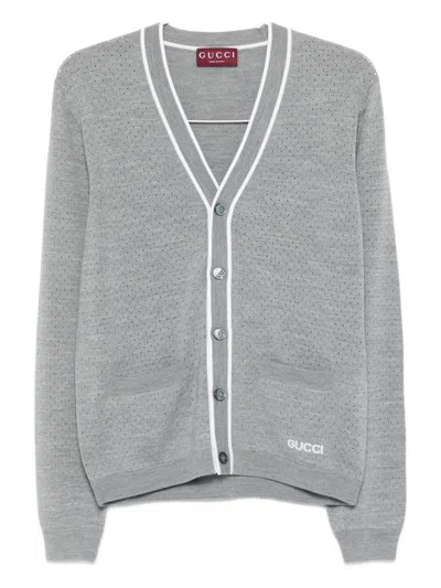 GUCCI GUCCI WOOL V-NECKED CARDIGAN