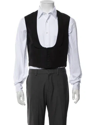 Pre-owned Gucci Wool Vest In Black