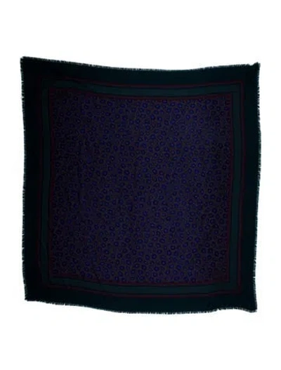 Pre-owned Gucci Wool Vintage Scarf In Blue