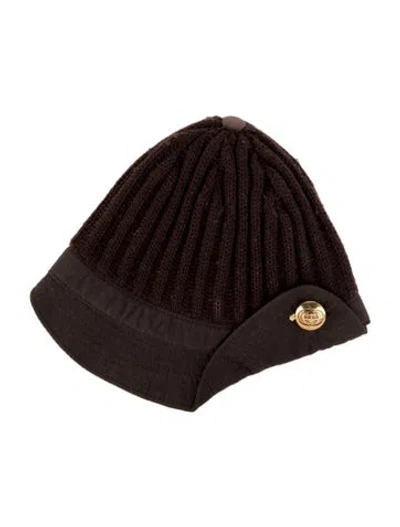 Pre-owned Gucci Wool Visor Beanie In Brown