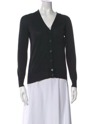Pre-owned Gucci Wool V-neck Sweater In Black