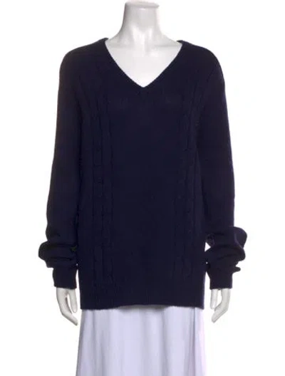 Pre-owned Gucci Wool V-neck Sweater In Black