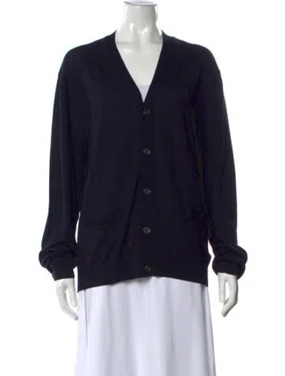 Pre-owned Gucci Wool V-neck Sweater In Black