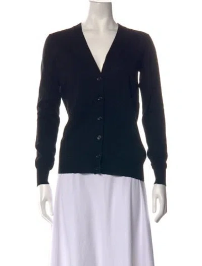 Pre-owned Gucci Wool V-neck Sweater In Black