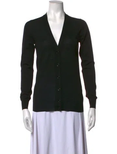 Pre-owned Gucci Wool V-neck Sweater In Black