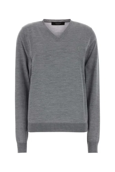 GUCCI GUCCI WOOL V-NECK SWEATER