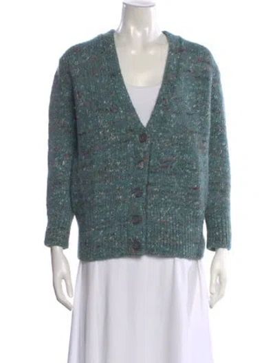 Pre-owned Gucci Wool V-neck Sweater In Green