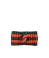 Gucci Wool Web Headband In Green