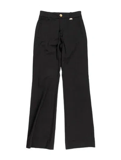 Pre-owned Gucci Wool Wide Leg Pants In Black