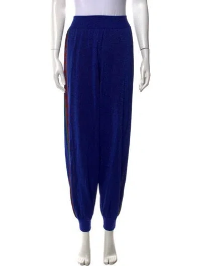 Pre-owned Gucci Wool Wide Leg Pants In Blue