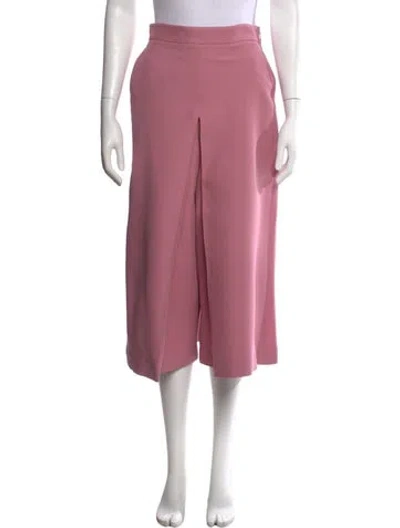 Pre-owned Gucci Wool Wide Leg Pants W/ Tags In Pink