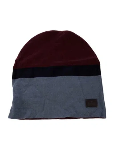 Pre-owned Gucci Wool Winter Beanie In Burgundy
