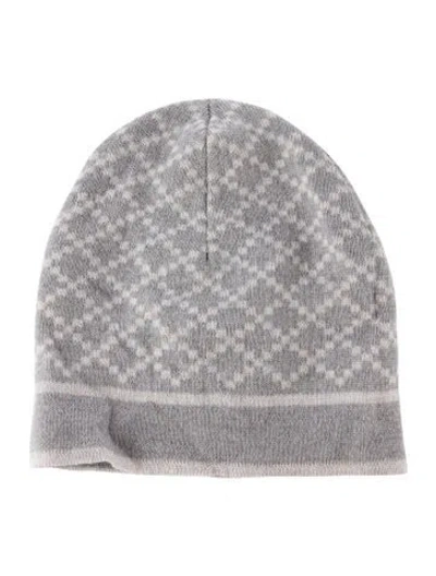 Pre-owned Gucci Wool Winter Beanie In Grey