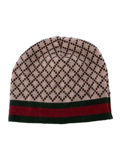 Pre-owned Gucci Wool Winter Beanie W/tags In Neutrals