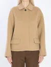 Gucci Women Wool Zip-up Jacket In Brown