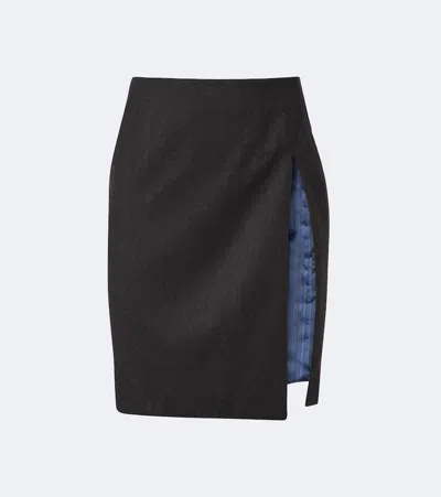 Gucci Wool-blend Miniskirt In Yellow