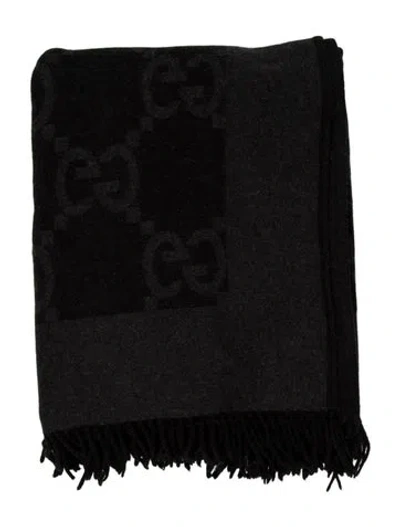 Pre-owned Gucci Wool-blend Throw Blanket In Multi
