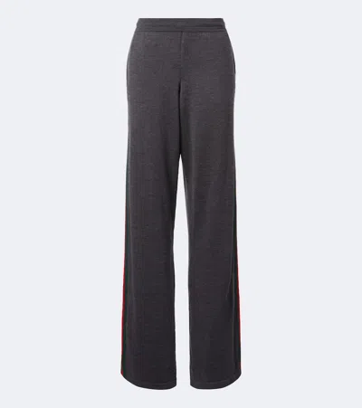 Gucci Wool-blend Wide-leg Pants In Gray