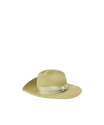 Gucci Woolen Wide-brim Fedora In Green