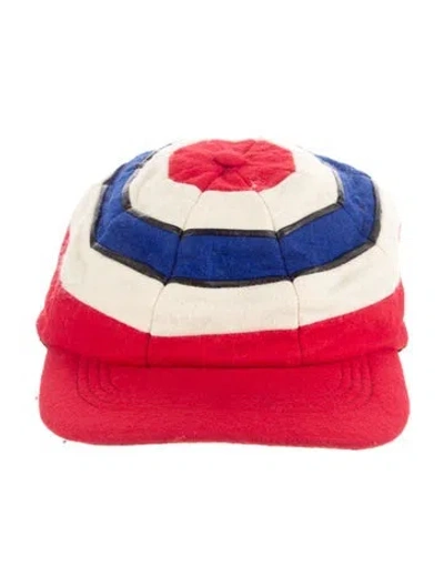 Pre-owned Gucci Woven Baseball Cap In Red